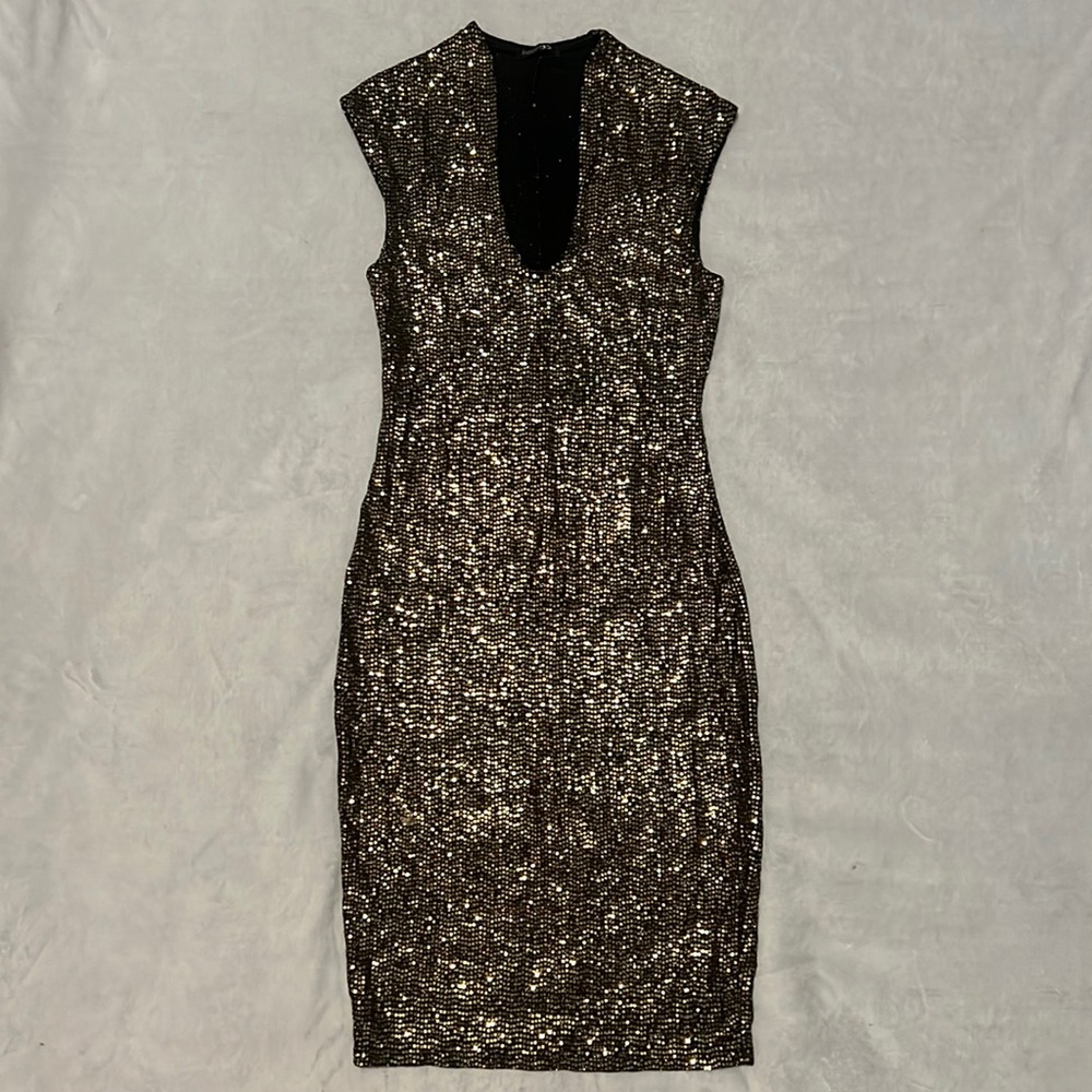 Vintage papermoon gold sequins like dress - Picture 2 of 6